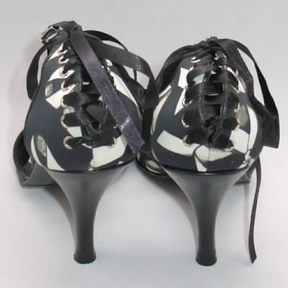 Black White Pumps Heels